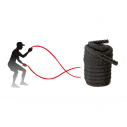 Battle rope with nylon cover - 1,5" x 40' - Black                    