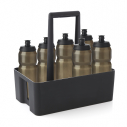 Bottle carrier for 8 bottles - black with Meditech logo              