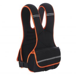 Neoprene weighted vest - 10 kg - fluo orange/black                   