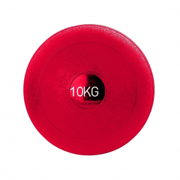 PVC medicine ball - 10 kg - diameter 23 cm - red                     