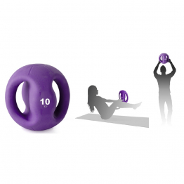 PVC sand ball with 2 handles - 10kg - purple                         