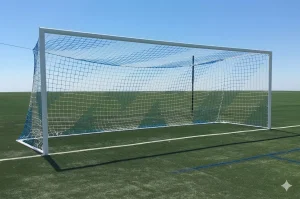 Filet 11 joueurs 3 mm - trapézoidal - maille 145 bicolore - avec nœud